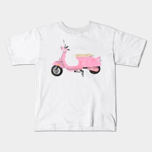 pink moped Kids T-Shirt